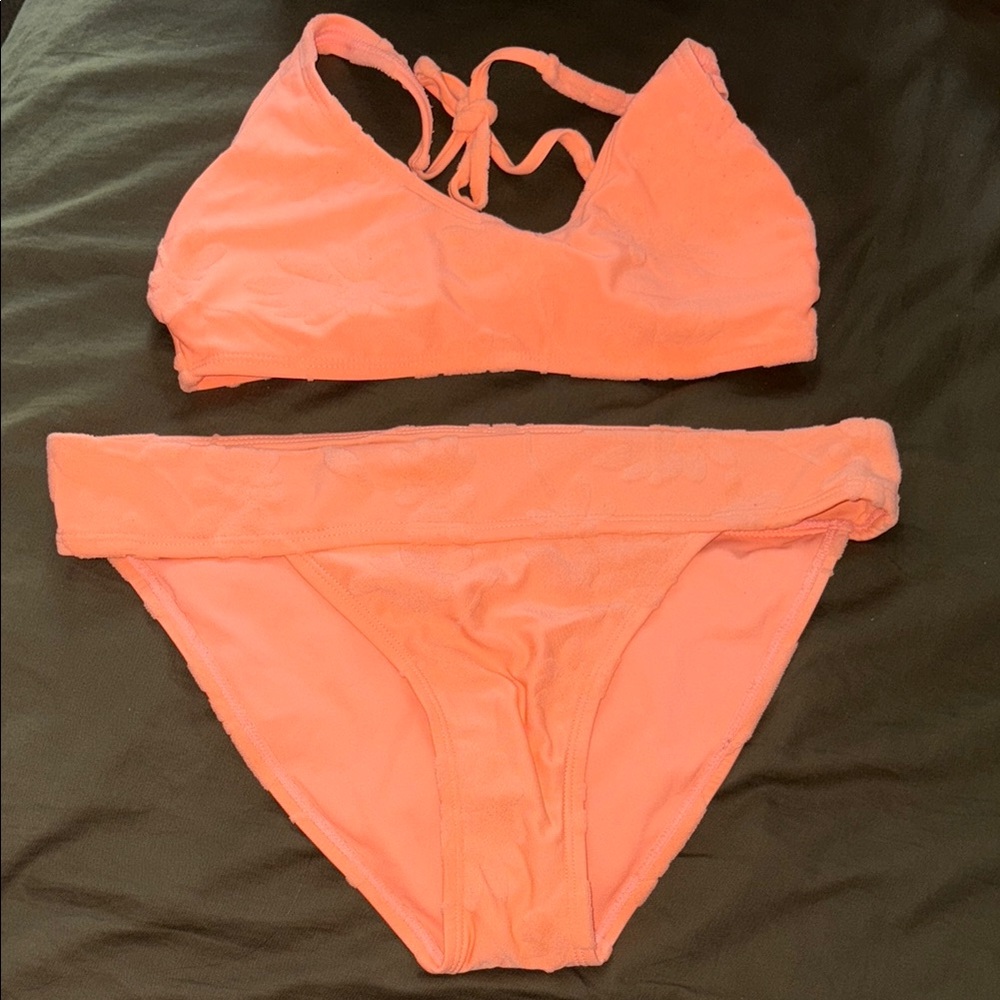 NWOT Bright Orange Swimwear Set